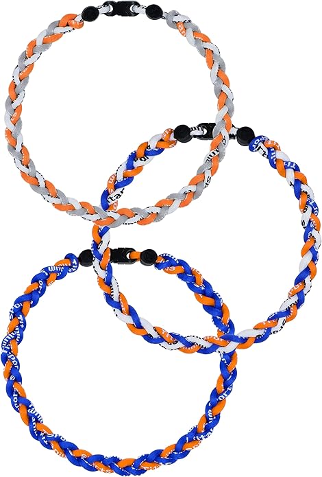 3 pcs Baseball Rope Necklaces, League Team Colors Braided Necklace, Baseball Team Gifts
