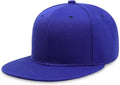 CHOK.LIDS Flat Bill Visor Classic Snapback Hat Blank Adjustable Brim High Top End Trendy Color Style Plain Tone Baseball Cap