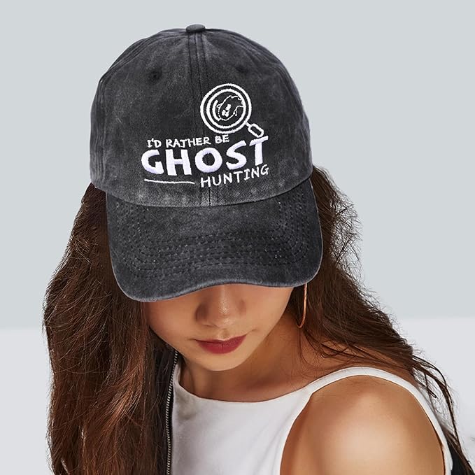 Embroidered Baseball Cap for Women Men Vintage Adjustable Washed Distressed Denim Baseball Hat