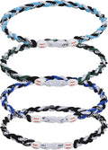 4 Pieces Baseball Necklaces for Boys,Three Braided Rope Tornado Sports Titanium Necklaces,Christmas Gifts Baseball Accessories Drip