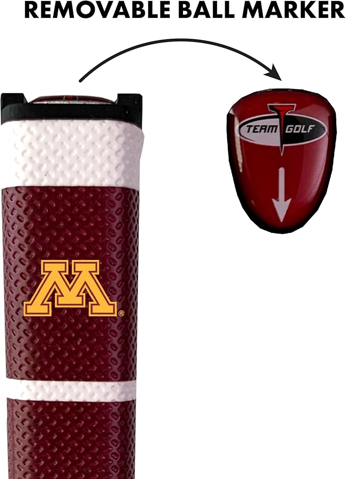 Team Golf NCAA Golf Putter Grip with Removable Gel Top Ball Marker, Durable Wide Grip & Easy to Control