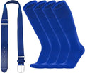 ZXOLDZX Youth Baseball Softball Socks and Belt Combo Set Adjustable Baseball Belt for Boys Girls(2Pairs of Socks with 1 Belt)