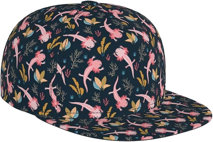 Fashion Snapback Hat for Men Women, Hip Hop Style Baseball Cap Flat Bill Hats Adjustable Trucker Sun Hat