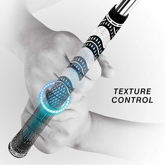CHAMPKEY Premium Hybrid Golf Grips 13 Pack with All Repair Kits - All Weather Performance Golf Club Grips - High Traction and Control Half Corded Golf Grips for Men
