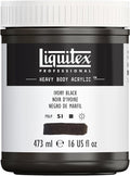 Liquitex Professional Heavy Body Acrylic Paint, 16-oz Pot, Ivory Black by Liquitex