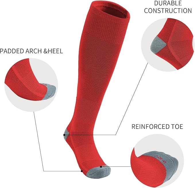 QBK Youth Baseball Socks & Belt Combo Set for Kids 2-16 Years -Softball/Tee Ball Accessories (1 Pair + 1 Belt, Unisex)