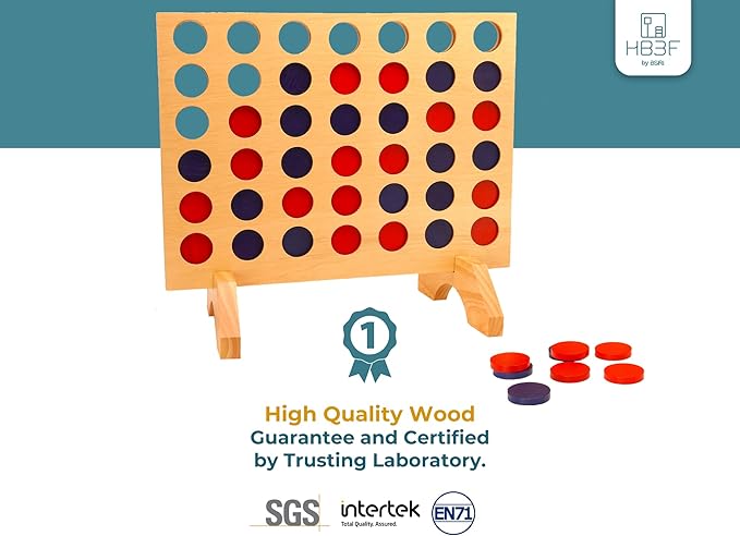 BSIRI Wooden Connect a Row in 4 - Image 2