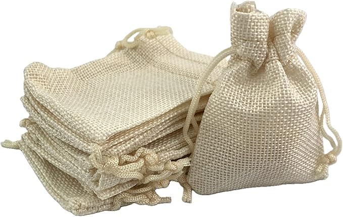 Palmhomee Pack Of 25 Burlap Gift Bags by Palmhomee