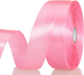 1 Inch Flamingo Pink Solid Satin Ribbon, 50 Yards Craft Fabric Ribbon by YASEO