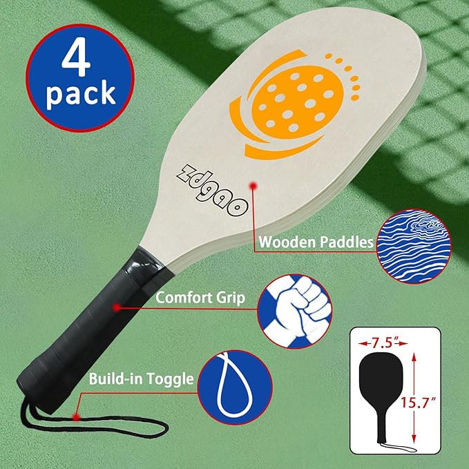 Zdgao Pickleball Set with Net for Driveway, 22 FT Regulation Size Pickle Ball - Image 6