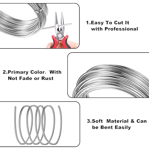 3mm Aluminum Craft Wire, 50 Feet 9 Gauge Bendable Anodized Metal Wire - Image 4