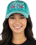 Funky Junque Distressed Vintage Baseball Cap - Embroidered Patch Women's Hat - Holiday, Lifestyle & Patriotic Designs