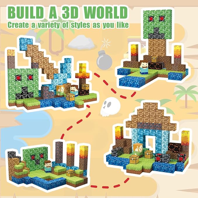 160 PCS Magnetic Blocks Building Toys, Build 3D Magnetic Building Blocks Set - Image 7