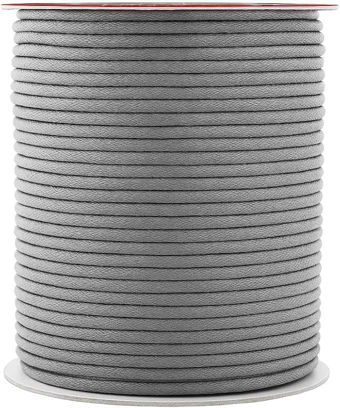 Mandala Crafts 2mm 109 Yards Gray Cotton Waxed Cord by MandalaCrafts
