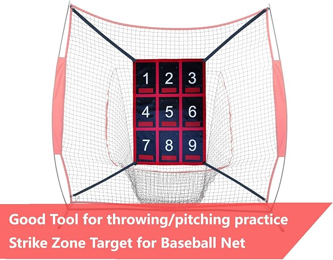 Strike Zone Target for Baseball Softball net, Throwing Pitching Hitting Batting Catching Practice Target, Pitcher Accuracy Training Aids