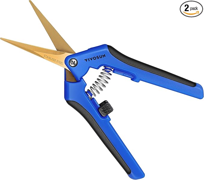 VIVOSUN 2-Pack Curved Gardening Scissors 6.5 Inch Hand Pruner Shear by VIVOSUN