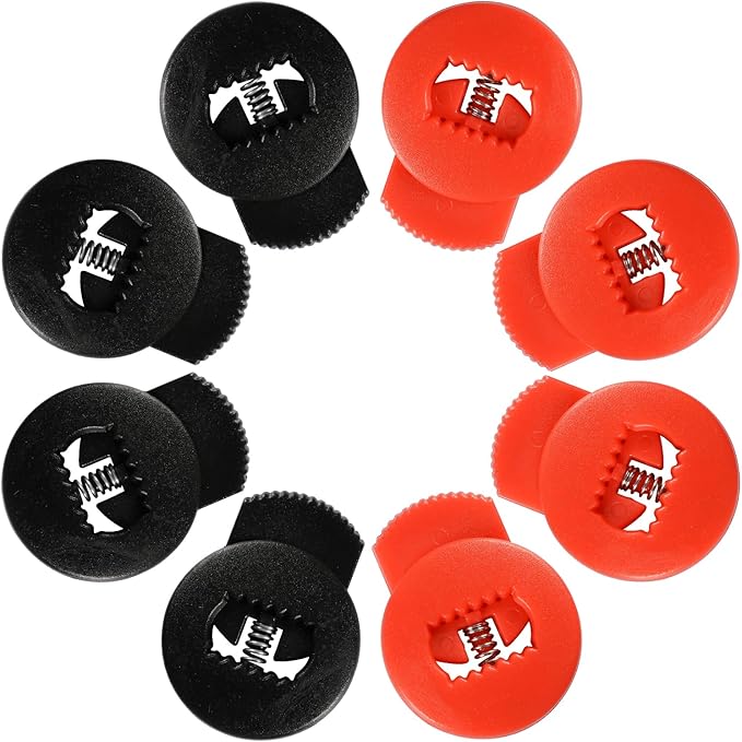 Glove Locks, 8-Pack Baseball/Softball Glove Lace Locks – Vibrant Colors, No Retie Knots, Spring-Lock Tech, Durable Design.