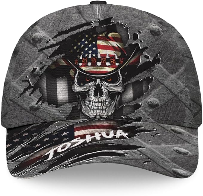 Baseball Cap for Men Women, Skull Cap for Men, Skeleton Gothic Horror Adjustable Strap Sports Soft Caps Outdoor