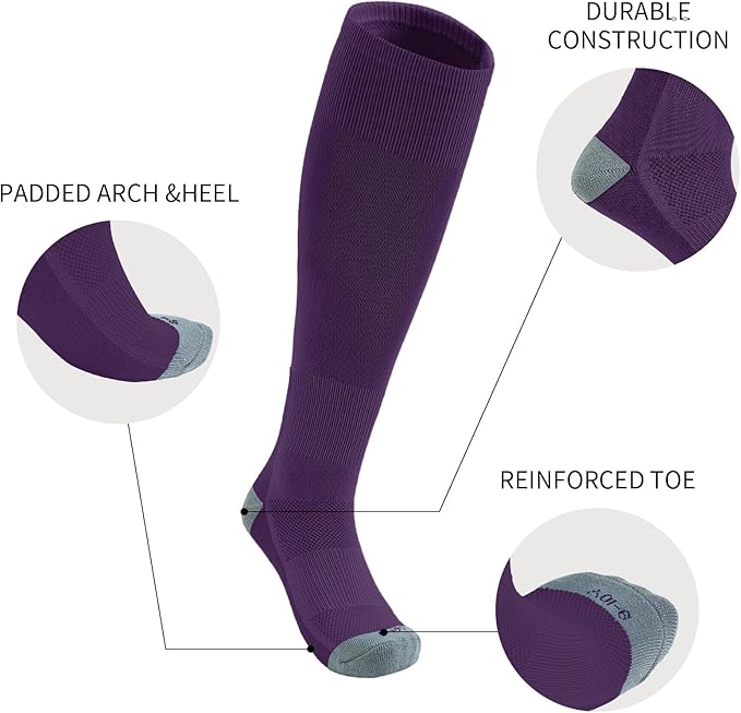QBK Youth Baseball Socks & Belt Combo Set for Kids 2-16 Years -Softball/Tee Ball Accessories (1 Pair + 1 Belt, Unisex)