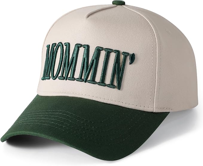 Mommin Hat Womens Trucker Hat for Wife Mothers Day Mom Gifts Vintage Two Tone Adjustable Embroidery Baseball Cap