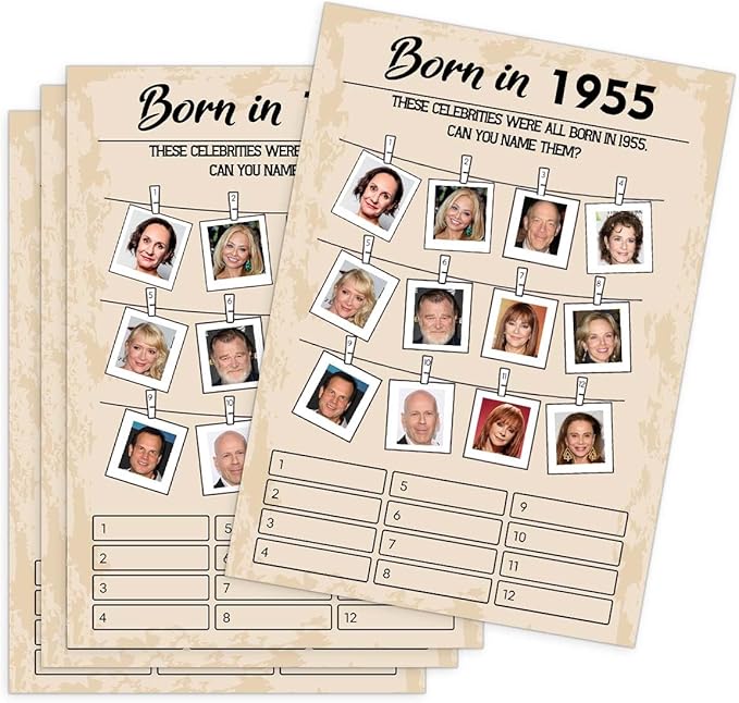 70th Birthday Party Games, Born in 1964 Games, Birthday Party Supplies by QUPT