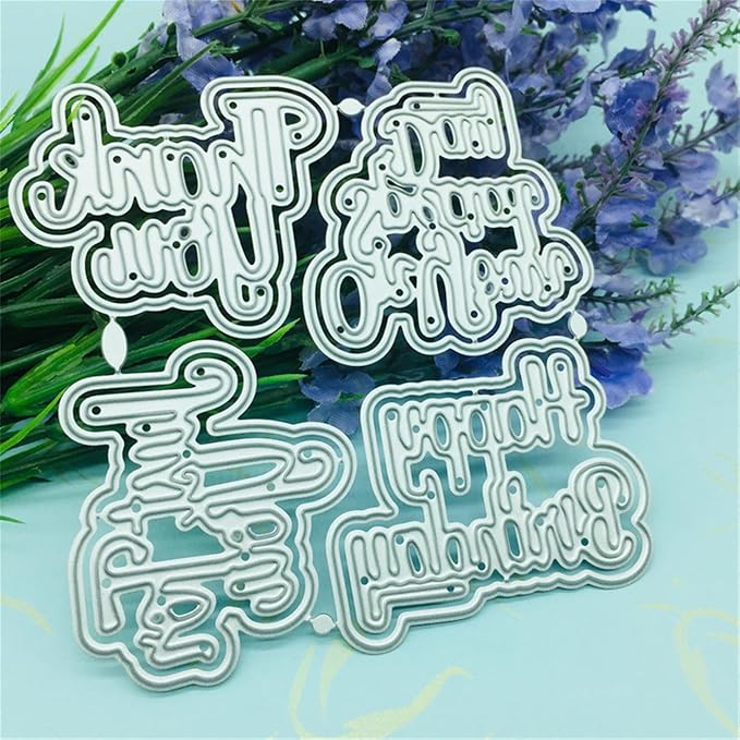Cutting Dies Metal Stencils Scrapbooking Tools Happy Birthday Thankyou DIY - Image 2