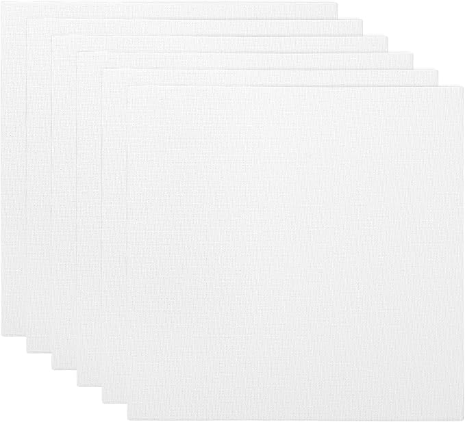 PATIKIL 8x8 Canvas Boards for Painting, 6 Pack 100% Cotton Square Triple Primed by PATIKIL