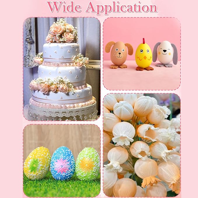 EORTA 80 Pieces Fondant Flower Forming Holders Oval Foam Flower Modeling - Image 9