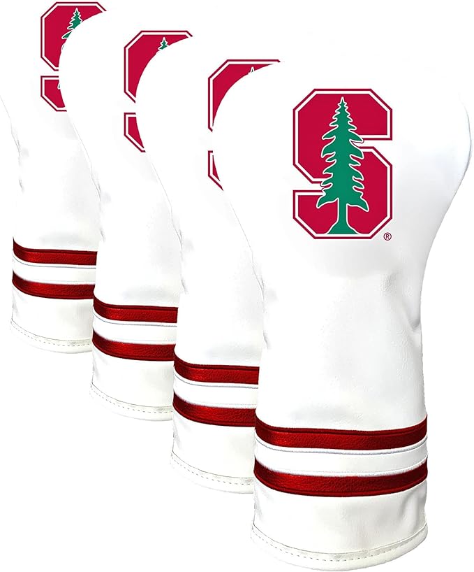 Team Golf NCAA White Vintage Driver Golf Club Headcover, Form Fitting Design, Retro Design