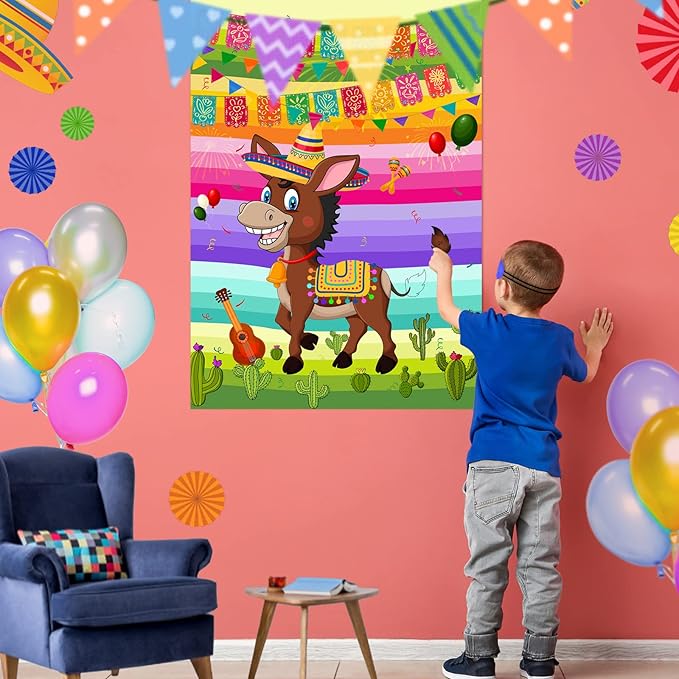 ASTARON Pin The Tail on The Donkey Mexican Donkey Game - Image 4