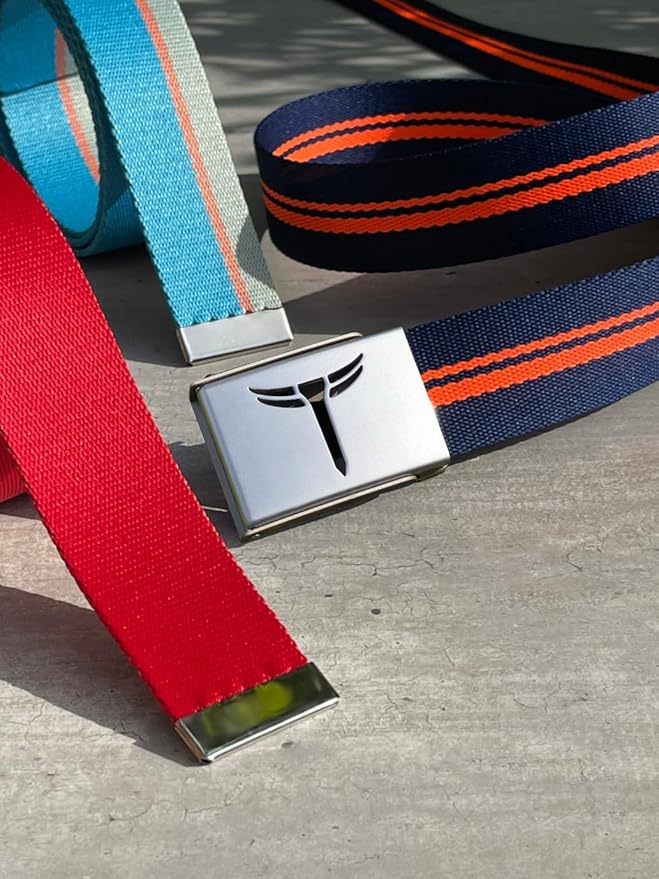 Teeoff 3 Pack Golf Web Belt Reversible Metal Buckle