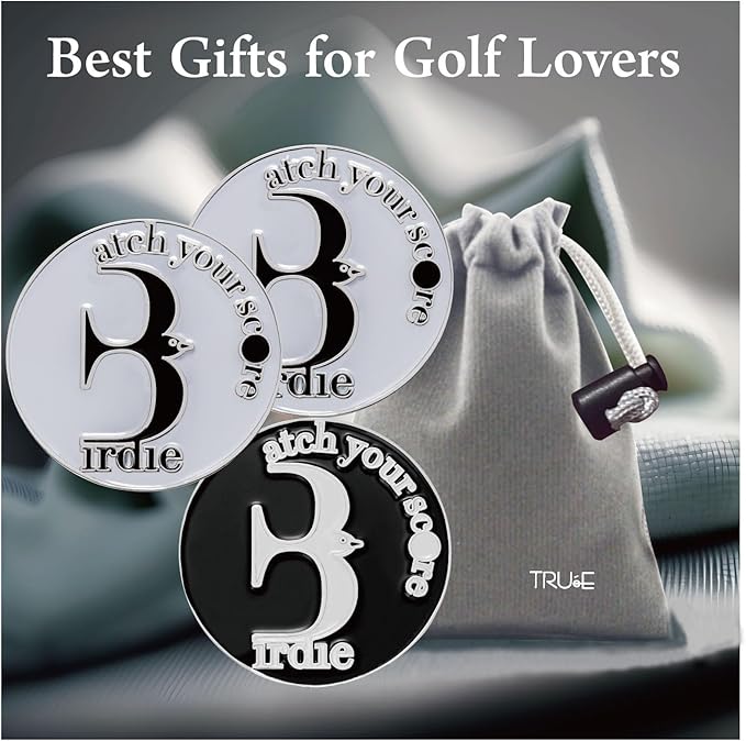 Golf Ball Marker with Golf Stroke Counter Bracelet, Birdie Ball Marker, Golf Accessories for Men and Women, Golf Gifts for Men and Women