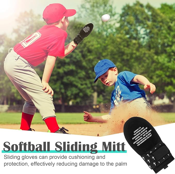 Geyoga Christian Sliding Mitt Cross Baseball Softball Religious Glove Sliding Mitt Baseball Guard Accessories and Protective Gear Left/Right Hands - Hand and Wrist Protection