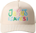 MIRMARU Two-Tone Vintage Canvas Trucker Hats for Men & Women, Adjustable Size Baseball Caps with Trendy Embroidered Design