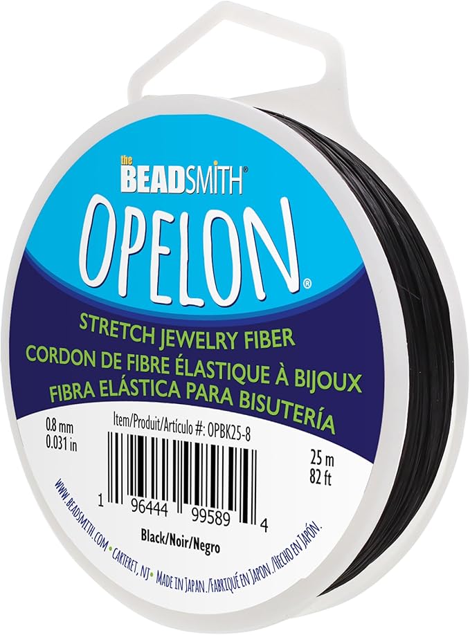 The Beadsmith Opelon Stretch Cord – Elastic Beading Fiber, 0.8 mm Diameter by TheBeadsmith