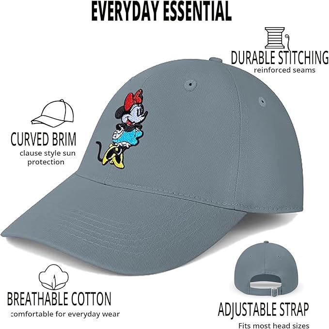 Disney Adult Baseball Cap, Minnie Mouse Adjustable Dad Hat
