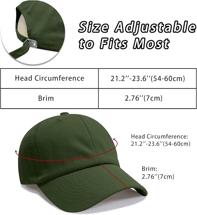 NPQQUAN Original Classic Low Profile Baseball Cap Golf Dad Hat Adjustable Cotton Hats Men Women Unconstructed Plain Cap