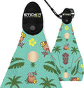 STICKIT Magnetic Golf Towel - Ultra-Absorbent with Waffle Weave Microfiber - Golf Towel with Magnet for Bags, Clubs & Carts - Removes Dirt, Grass, & Debris from Club Face - 29” x 29” (Teal Tiki)