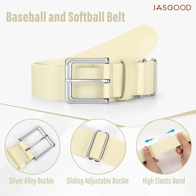 Baseball Socks and Belt for Youth Adult Softball Socks Combo Elastic Waist Belt for Men Kids Boys Girls Women JASGOOD