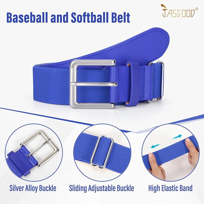 Baseball Socks and Belt for Youth Adult Softball Socks Combo Elastic Waist Belt for Men Kids Boys Girls Women JASGOOD