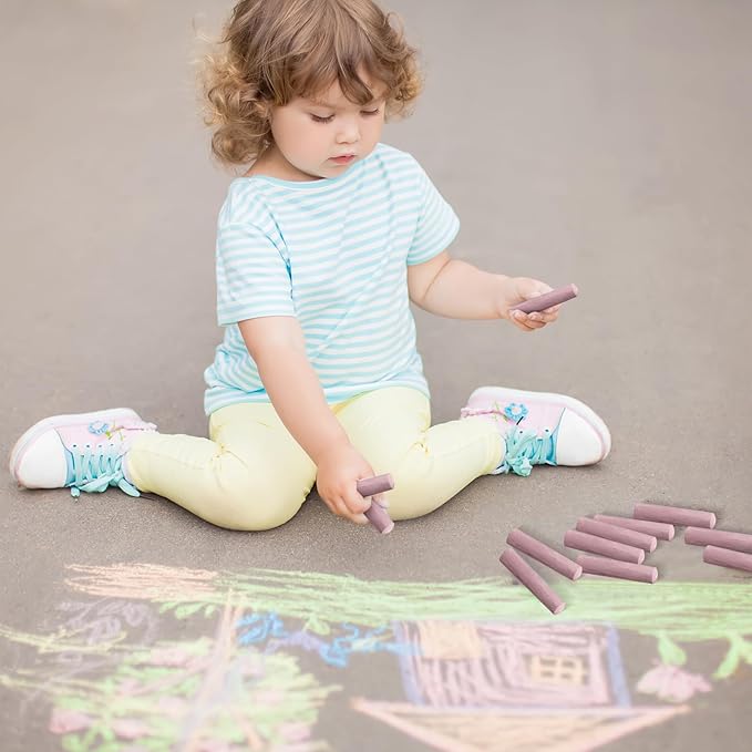 20 Pcs Sidewalk Chalks for Kids Non Toxic Jumbo Chalk for Party Gift Outdoor - Image 7