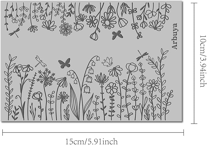 Arbuya Polymer Clay Wildflowers Dandelion Texture Sheets - Image 2