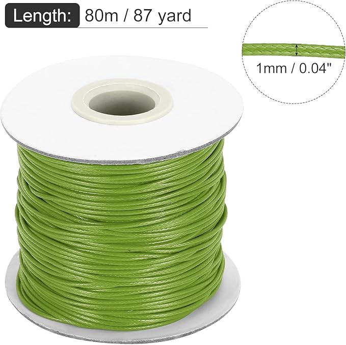 MECCANIXITY Waxed Cord 1mm Waxed Thread 87 Yard Wax String Leather Cord - Image 2