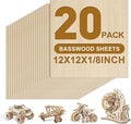 20 Pack Basswood Sheets 1/8x12x12 Inch 3mm Basswood by FUMILE