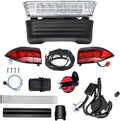 Golf Cart Deluxe Light for Club Car Precedent Electric 12V Street Legal Upgrade Headlight Taillight Kits for Precedent LED Light 2004 up with Turn Signals Hazard Light Switch Horn Brake Pad