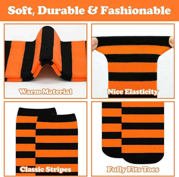 Sarfel Kids Soccer Socks Toddler Soccer Socks Girls Boys Soccer Socks Kids Tube Socks with Stripes Toddler Knee High Socks