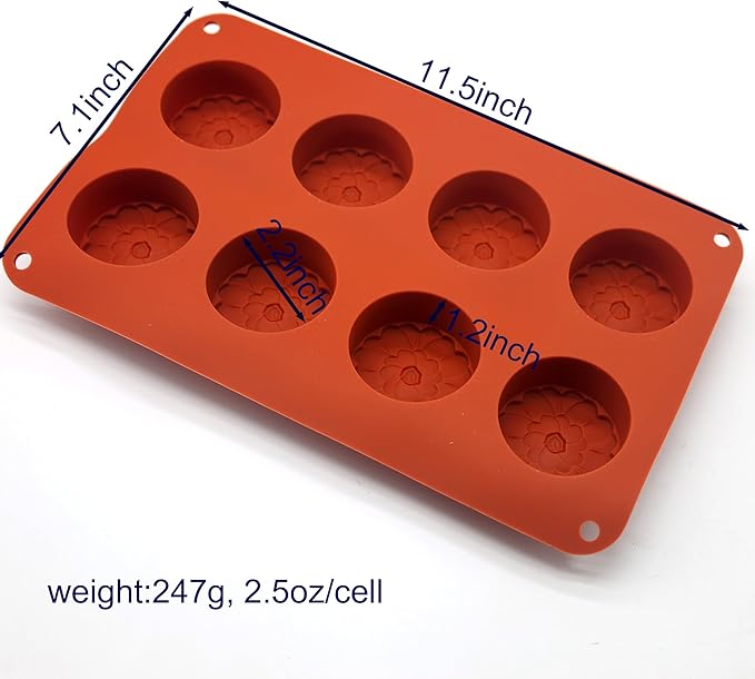 X-Haibei Flower Round Circle Silicone Mold - Image 5