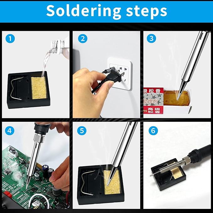 Soldering iron kit, fast heating within 10 seconds LCD digital adjustable - Image 5