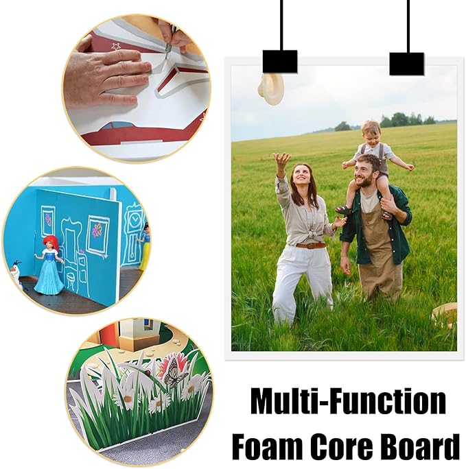 30 Pack White Foam Board 12" x 16.5", 3/16" Foam Core Baking Board - Image 3