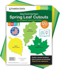 120 Pieces Spring Leaf Paper Cutouts by FreshCutCrafts